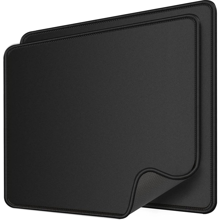 KTRIO Комплект килимків для миші 3 шт. (275x215 мм, чорний) з антиковзким покриттям та міцними краями для комп'ютера, ноутбука та ПК