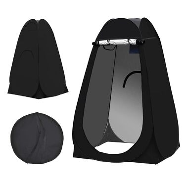 Намет для туалету та душу TUKAILAI для кемпінгу: мобільний, швидкозбірний, 150x150x190 см, зелений/чорний