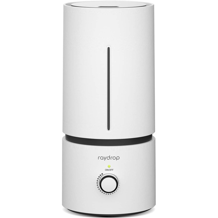 Ультразвуковий зволожувач повітря Raydrop 1.7L - тихий, для спальні та дитячої, для дитини та рослин, автоматичне відключення, білий