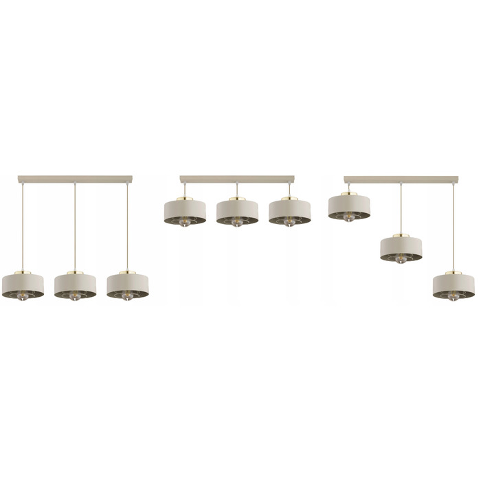 Підвісна люстра Elko-Lighting Spring Ecru, 3 точки освітлення, цоколь E27