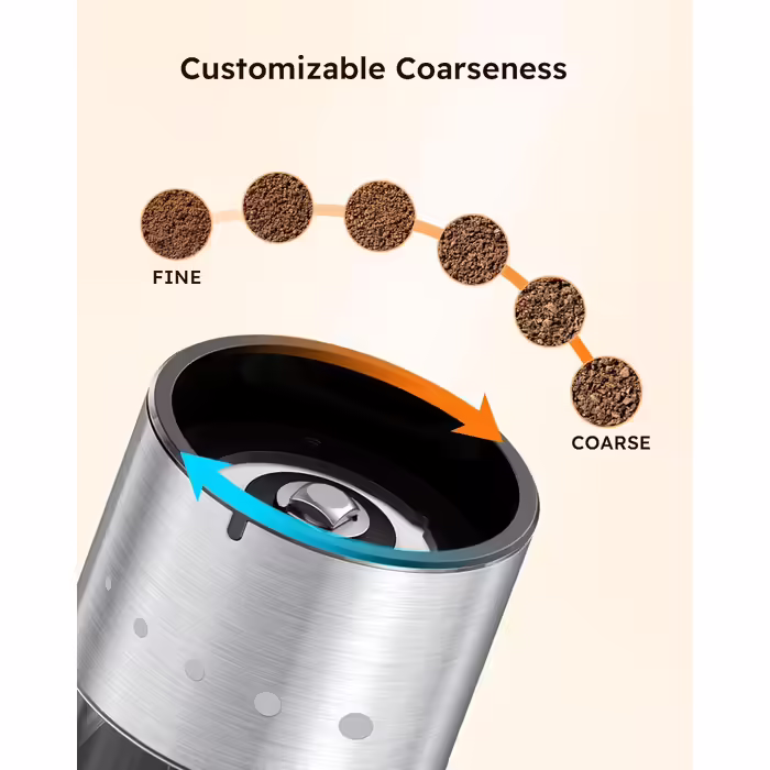 Sangcon Mini Electric Salt and Pepper Grinder Set with Wooden Base, Portable USB Rechargeable Kids' Pepper Grinder, 5 Strengths Adjustable Small Automatic Salt and Pepper Grinder Grinding Mechanism Stainless Steel