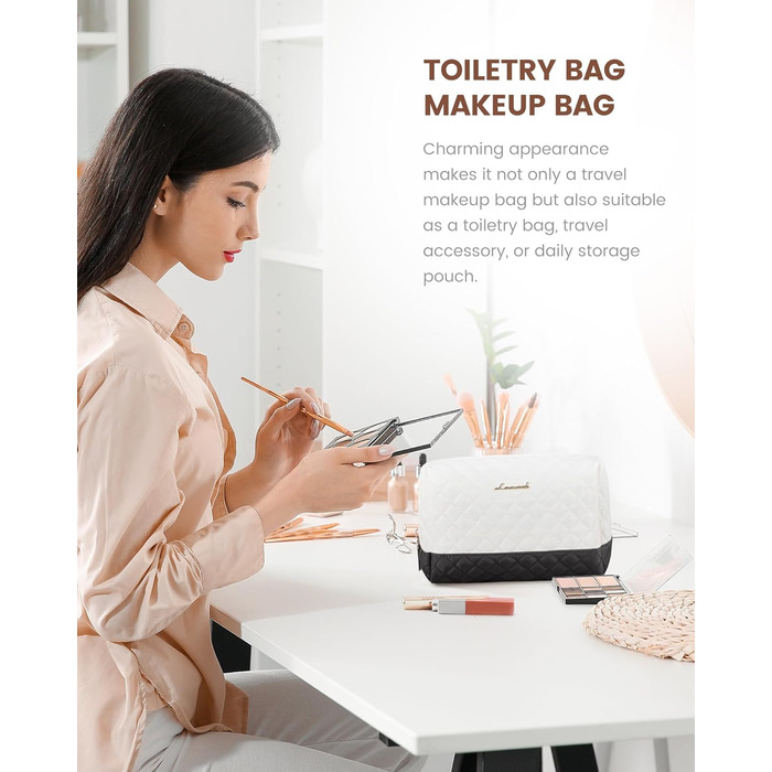 Спортивна сумка LOVEVOOK для жінок, велика ручна поклажа, дорожня сумка-дуffel, XL (2 шт., бежевий, чорний, коричневий)