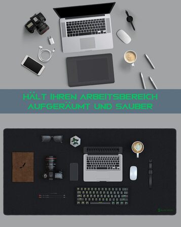 Чорний ігровий килимок Black Shark Gaming Manta P3 XL (900x400 мм) - вологостійкий, з антиковзною основою