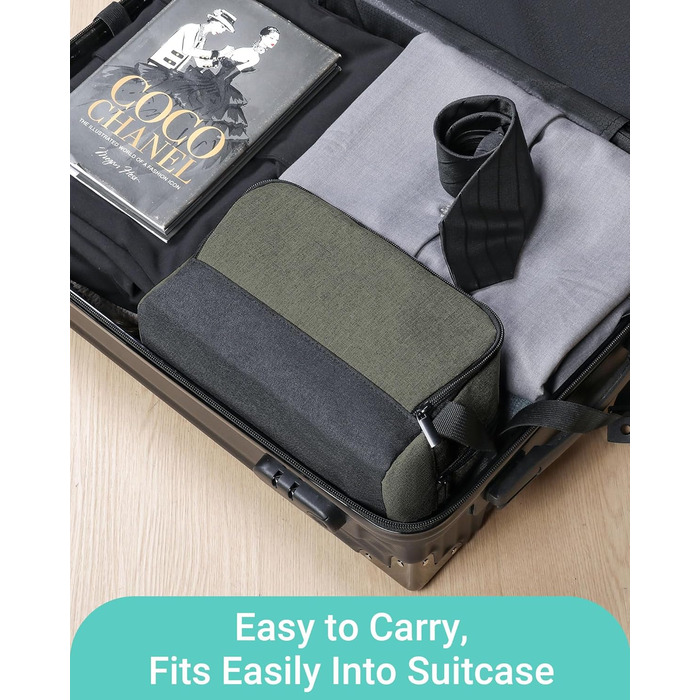 Чоловічий дорожній набір Elviros: органайзер для туалетних аксесуарів, косметичка для подорожей (зелений)