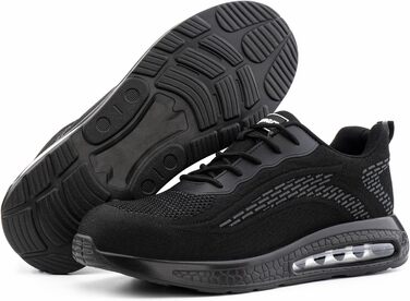 Черевики робочі чоловічі/жіночі Hitmars, захисні черевики з металевим підноском, зручні кухарські черевики, легкі черевики, черевики для дахів, чорні/сині, EU36-48