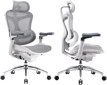 SIHOO Doro C300 Pro Ergonomic Office Chair with ultra-soft 6D armrests, dynamic lumbar support, seat depth adjustment, and adjustable backrest, desk chair for home office (White) White Upgrade Functional