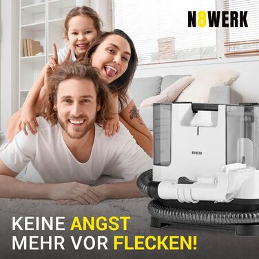 Портативний пилосос для миття килимів та меблів Clean | З миючим засобом | Легкий та компактний | Видаляє плями, потужний 400 Вт, баки для чистої та брудної води