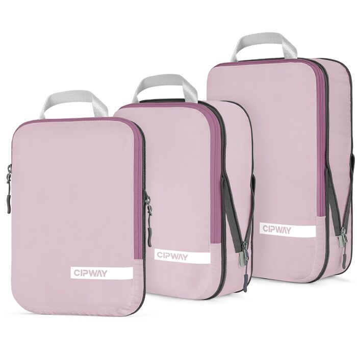 Набір кубиків-органайзерів для подорожей Cipway, 6 шт (білий, Mauve Pink), ультралегкі, розширювані
