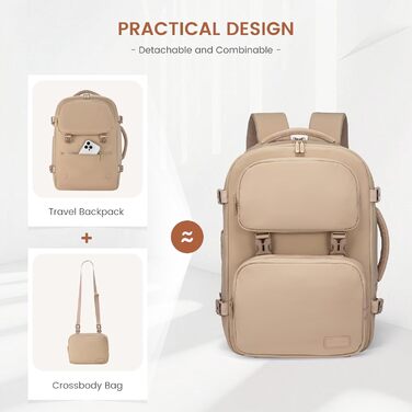 LOVEVOOK Рюкзак для ручної поклажі, 40L, жіночий, для ноутбука 17.3