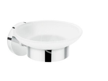 Настінна мильниця Hansgrohe Logis Universal, біле скло, срібляста