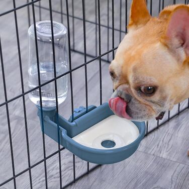 Автоматичний поїльник для собак у клітку, 480мл, антиперелив, фонтанчик для собак, котів та кроликів (Блакитний)