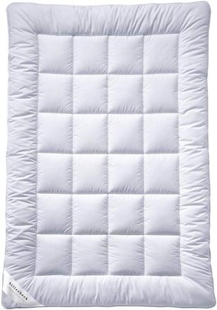 Ковдра billerbeck S20 DUO зимова 135x200 см, наповнювач AIRFILL® (порожниста фібра), бавовняний чохол з алое вера, біла, тепла
