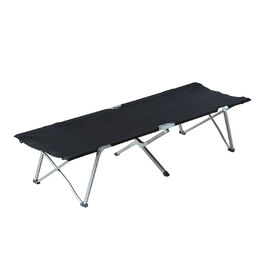 Outsunny Folding Camp Bed with Bag Black | Aosom