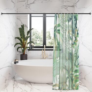 Штанга для штор без свердління, 48-119.4 см, телескопічна, кріпиться без свердління, чорна. Підходить для душу та штор. 1 шт.