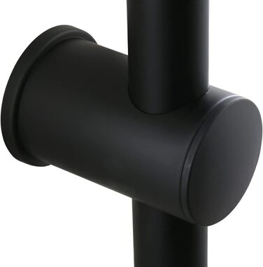 aquaSu® Shower Set Acana | Black | Showerhead: 3 Spray Patterns, Pattern Change via Button & 12 cm Spray Plate | 150 cm Metal Shower Hose | 60 cm Shower Rod | Slider | Anti-limescale Nozzles | 72288 9