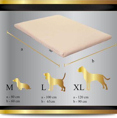 FORTISLINE Лежанка для собак Ібіца, міцна та водовідштовхувальна, XL (120x90 см), рожева