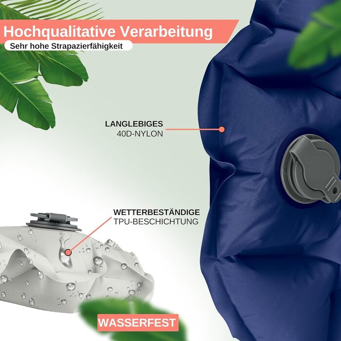 Ізомат туристичний Backpacker's Journey – Ultraleichte, легкий та компактний, для кемпінгу та подорожей (тюркіс)