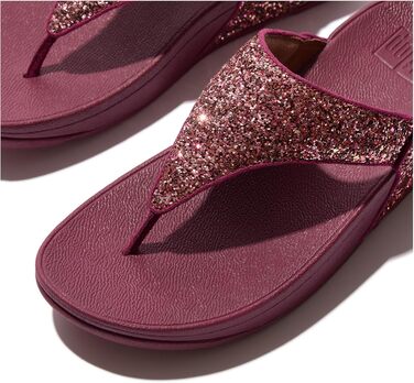 Шльопанці жіночі FitFlop Lulu Glitter, з підтримкою стопи, 42 EU, Рубіновий мікс