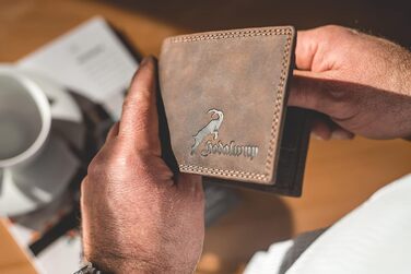 Hodalump Genuine Leather Wallet • Wallet for Women and Men with RFID Protection • Cardholder with Coin Pocket