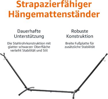 Стійка для гамаку Amazon Basics, 2,74 м, металева, для саду та тераси