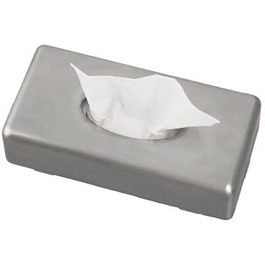 Blanc HYGIENIC Cosmetic Tissue Dispenser Futura – Wall-Mountable Tissue Dispenser, Dispenser for Cosmetic and Wet Wipes, Capacity 100 Sheets, Brushed Stainless Steel
