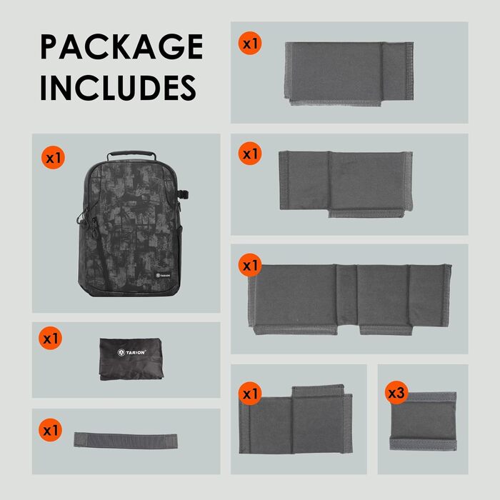 Рюкзак для фотокамери TARION: водонепроникний, з відділенням для ноутбука 14