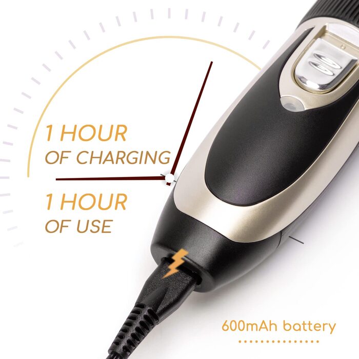 Електрична машинка для стрижки собак та котів, професійна, бездротова, акумуляторна, золота