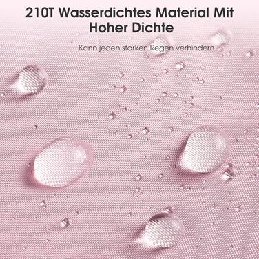 Вітростійкий та водонепроникний парасолька Schutz з автоматичним відкриванням, 12 спиць, компактний та стабільний, для жінок та чоловіків, рожевий