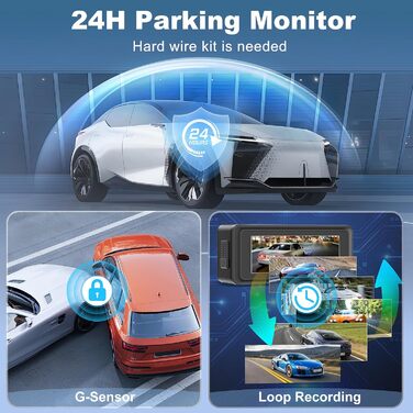 Відеореєстратор CHORTAU 4K+1080P з двома камерами, WiFi, LCD 2.99