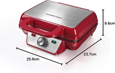 Gourmetmaxx Belgian Waffle Maker - 1000W - Non-Stick - Even Heat Distribution