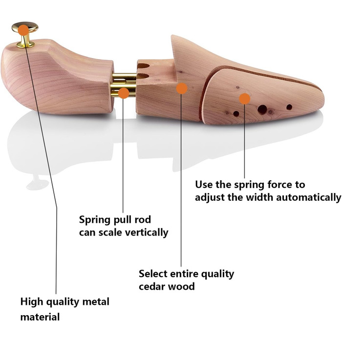 logei® 1 Pair High-Quality Cedarwood Shoe Stretcher Shoe Widener