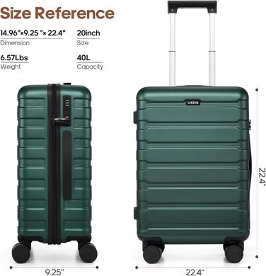 Набір валіз Roadcheer з полікарбонату: тріо ролерів, рюкзак, аксесуари | з TSA-замком