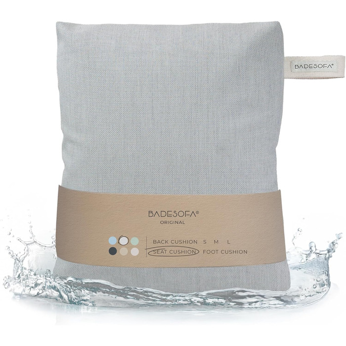 Bathtub | Revolutionary Comfort for Bathtub, Shower & Whirlpool | Washable & Quick-Drying Bath Cushion in | Wellness Bathtub Accessories Handmade in EU (Gray, Seat Cushion)