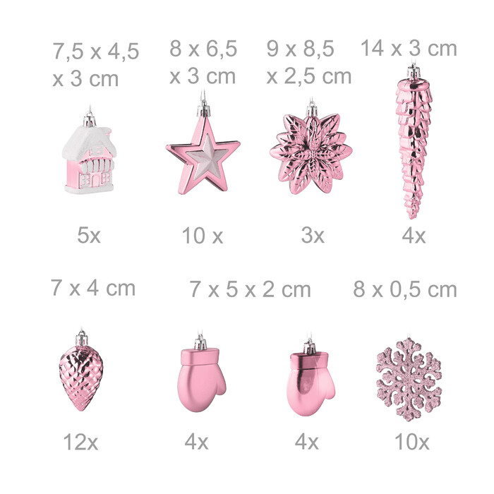 Relaxdays Set of 100 Christmas Baubles