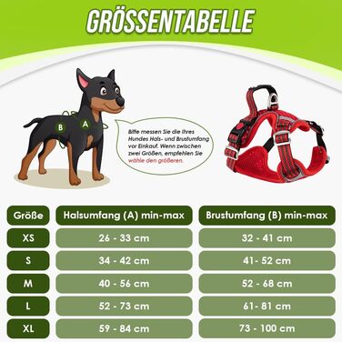 Шлейка для собак маленьких та середніх порід, Air Mesh дихаюча, з м'якою ручкою та замикаючими карабінами, вибухостійка, світловідбиваюча, червона, XS