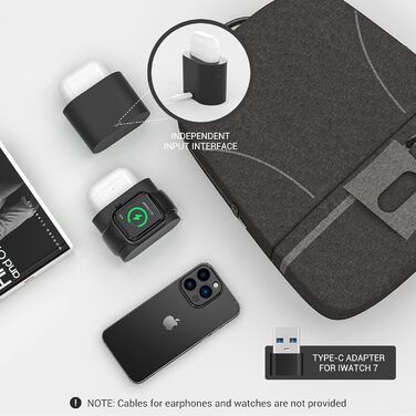 Бездротовий зарядний пристрій COLSUR 3 в 1: зарядка, нічник, будильник. Підходить для iPhone 16/15/14/13/12/11/X/8 Pro Max/Mini/Plus (Чорний)