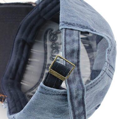 Кепка бейсболка Vintage з бавовни, випрасувана джинсова, ретро, з витертими краями, чоловіча/жіноча, з вишивкою, регульованого розміру, A-Marine