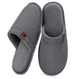 Чоловічі домашні капці RockDove LiteStep з вельвету та піною з ефектом пам'яті Memory Foam, світло-сірі, розмір 44/45 EU