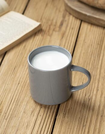 Набір посуду Nebula для 6 осіб, 18-ти частинний: тарілки та миски, керамічний набір, таріль/сервіз, підходить для мікрохвильової печі та посудомийної машини, колір кориця (темно-сірий), 6 чашок (355мл)