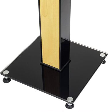 Ексклюзивні підставки для колонок BS03 чорного глянцю з декоративною вставкою (з акорну)