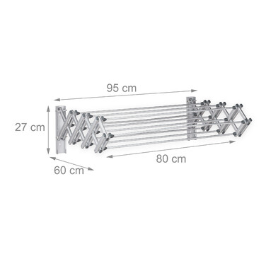 Relaxdays Clothes Rail Wall Mount