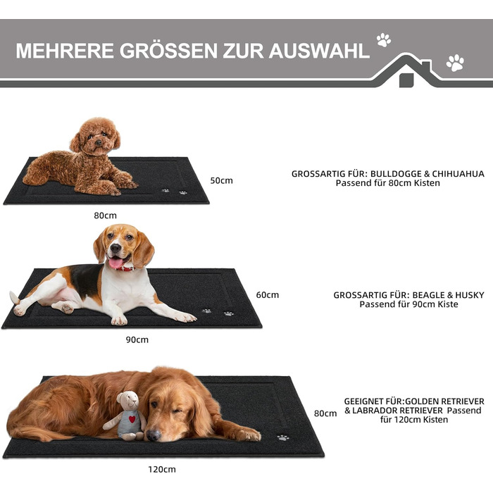 Килимок для дому BEQHAUSE 80 x 120 см, антиковзаючий, для входу, переднього та заднього дверей, коридору (50 x 80 см, чорний)