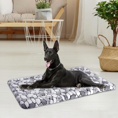 VANKEAN Stivoe Dog Crate Pad, Reversible (Cool & Warm), Soft Pet Sheep Mat Dog Bed for Crate, Suitable for No to XX-Large Dogs and Cats, Machine Washable Crate Beds (XXL)