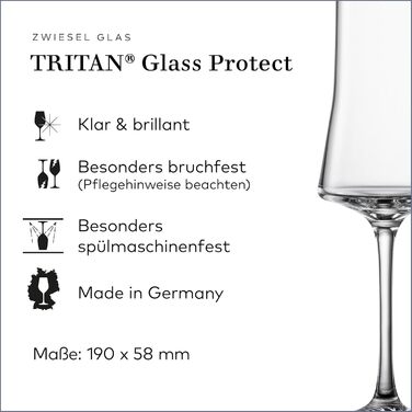 Набір келихів для вина Zwiesel Glas Allround Echo (4 шт.), німецька якість, Tritan-кришталь, для миття в посудомийній машині
