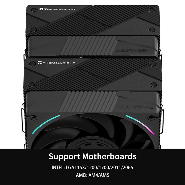 Охолоджувач CPU Thermalright Phantom Spirit 120 EVO: повітряне охолодження з 7 теплових трубок, Dual-PWM вентилятор, підтримка AMD AM4/AM5 та Intel 1700/1150/1151/1200/17XX/2011