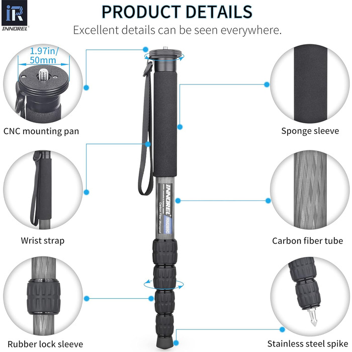 Штатив для камери INNOREL RM285C: професійний, легкий, для Canon, Nikon, Sony DSL