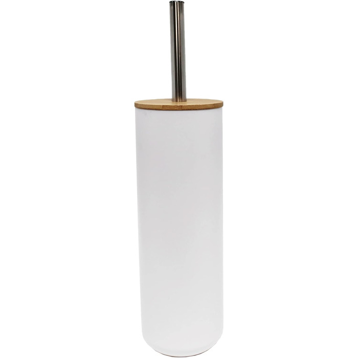 Набір для чищення унітазу, білий, з бамбуковим покриттям, Polystyrol, 7,2 x 17,5 см