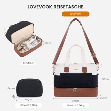 Сумка-мішок LOVEVOOK для подорожей, клініки, пологового будинку, ручної поклажі, 52x38x25 см (50 л)