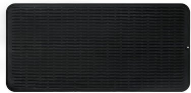 Силиконова килимок для сушіння посуду - килимок для посуду, BPA-free, стійкий до нагрівання, неслизький, з щіткою (чорний, 92 x 52 см)