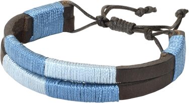 Аргентинський шкіряний ремінь з шнуром та шкіряним браслетом. Вишитий шкіряний ремінь для чоловіків та жінок. Аргентинські ремені Polo, блакитні, 110